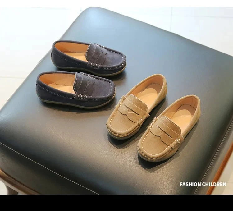 Giggles And Grab Kids loafers leather flats Kids Loafers Leather Flats – Breathable Non-Slip School Slip-On Shoes for Boys"