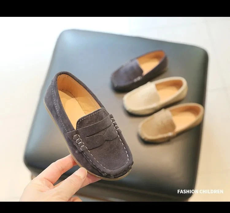 Giggles And Grab Kids loafers leather flats Kids Loafers Leather Flats – Breathable Non-Slip School Slip-On Shoes for Boys"