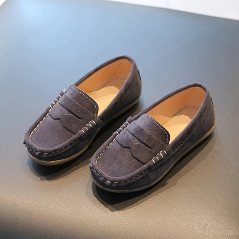 Giggles And Grab Kids loafers leather flats Kids Loafers Leather Flats – Breathable Non-Slip School Slip-On Shoes for Boys"