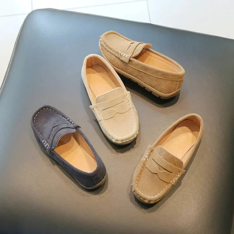 Giggles And Grab Kids loafers leather flats Kids Loafers Leather Flats – Breathable Non-Slip School Slip-On Shoes for Boys"