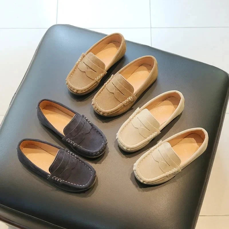 Giggles And Grab Kids loafers leather flats Kids Loafers Leather Flats – Breathable Non-Slip School Slip-On Shoes for Boys"