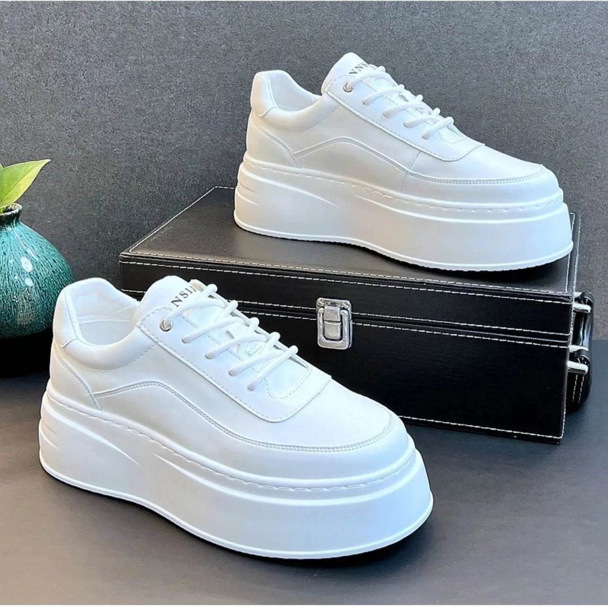 Men's Height Increasing Shoes – 2024 Fashion Breathable Thick Soled Casual Board Shoes - Giggles And Grab