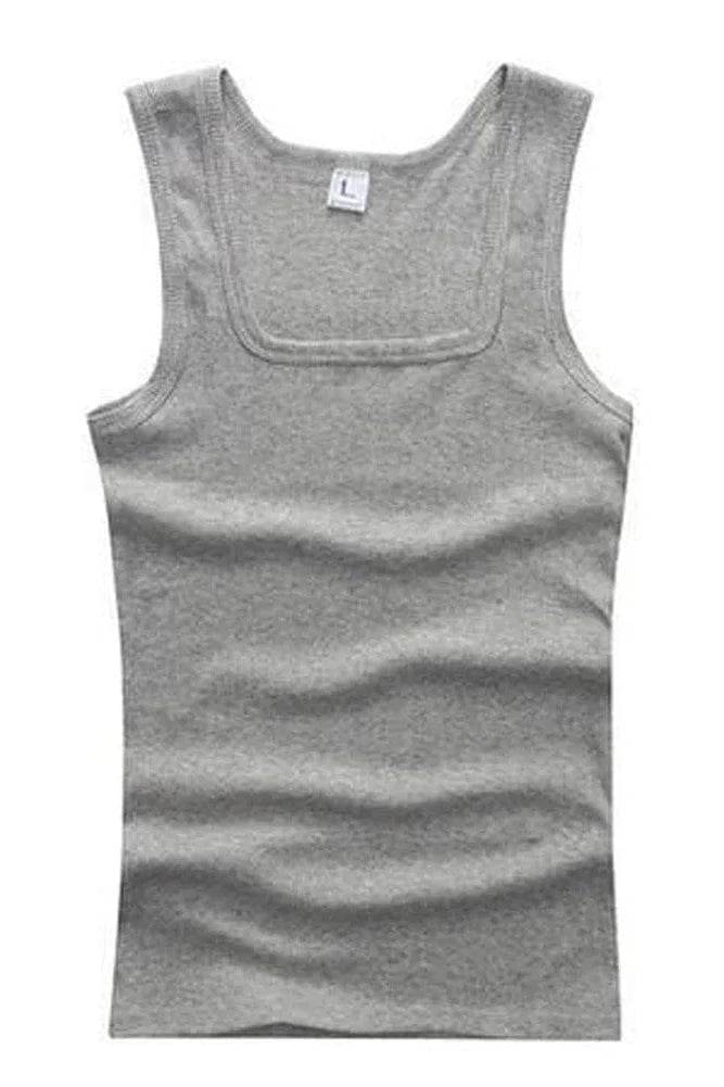 Plus Size Men Clothing Tank Tops Black White Gray Singlets Sleeveless - Giggles And Grab