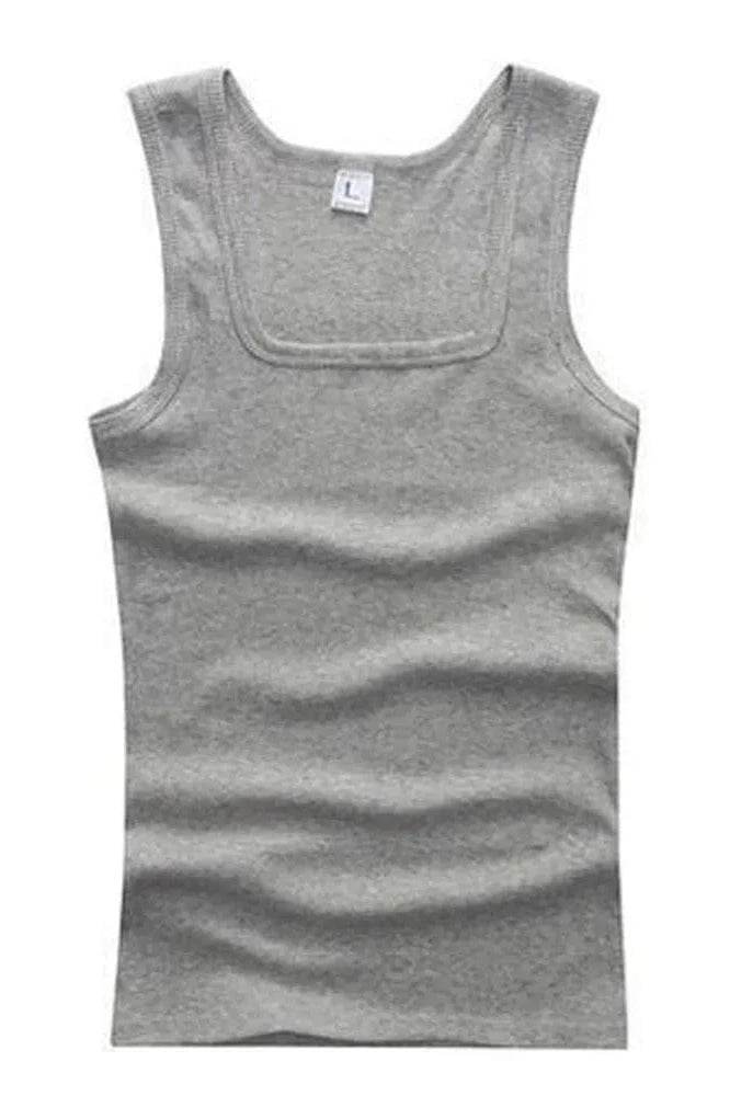 Plus Size Men Clothing Tank Tops Black White Gray Singlets Sleeveless - Giggles And Grab