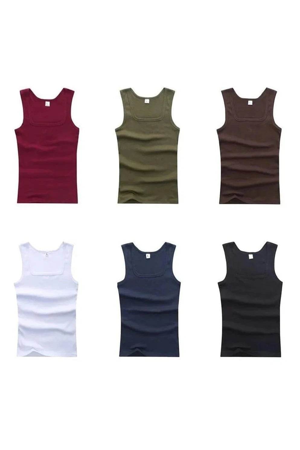 Plus Size Men Clothing Tank Tops Black White Gray Singlets Sleeveless - Giggles And Grab