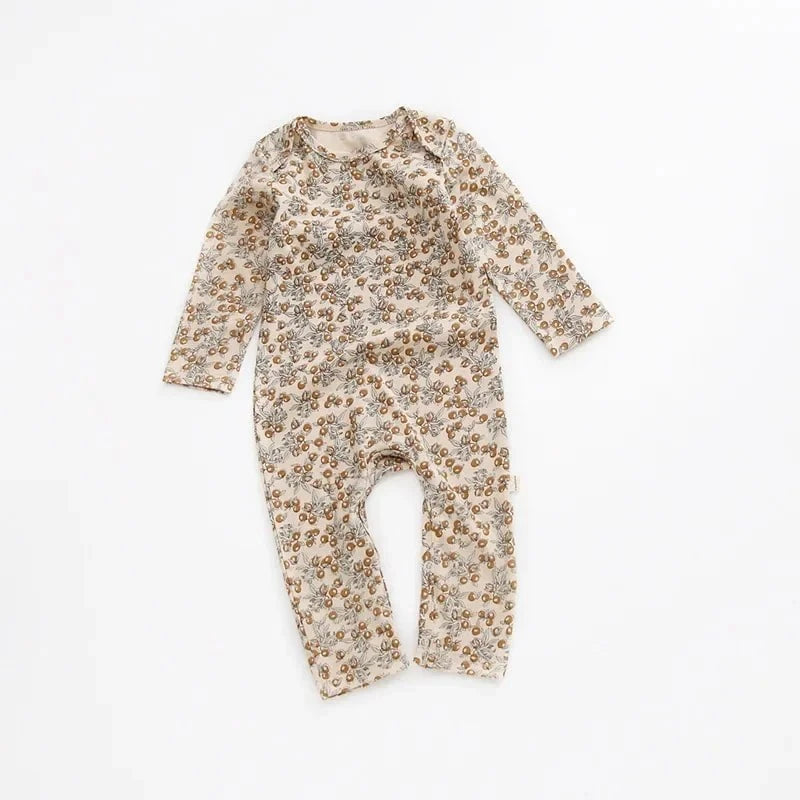 Giggles And Grab New fall baby girl floral romper G / 12-18M "New Fall Baby Girl Floral Romper Jumpsuit Long Sleeve Outfit (Spring/Autumn)"