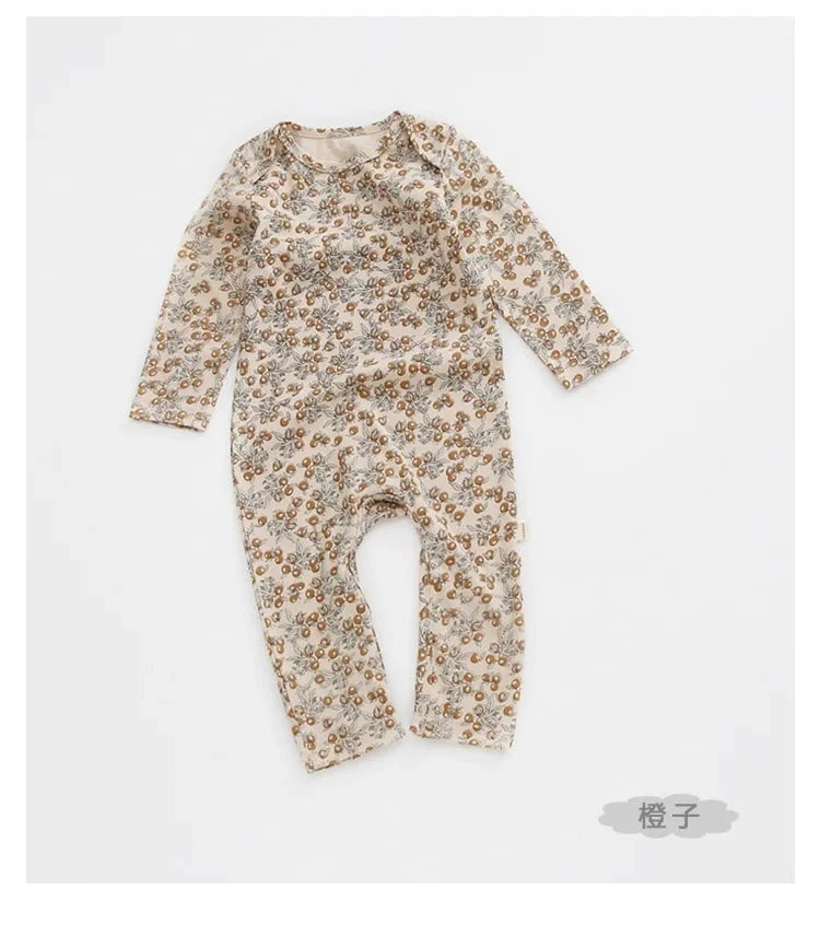Giggles And Grab New fall baby girl floral romper "New Fall Baby Girl Floral Romper Jumpsuit Long Sleeve Outfit (Spring/Autumn)"