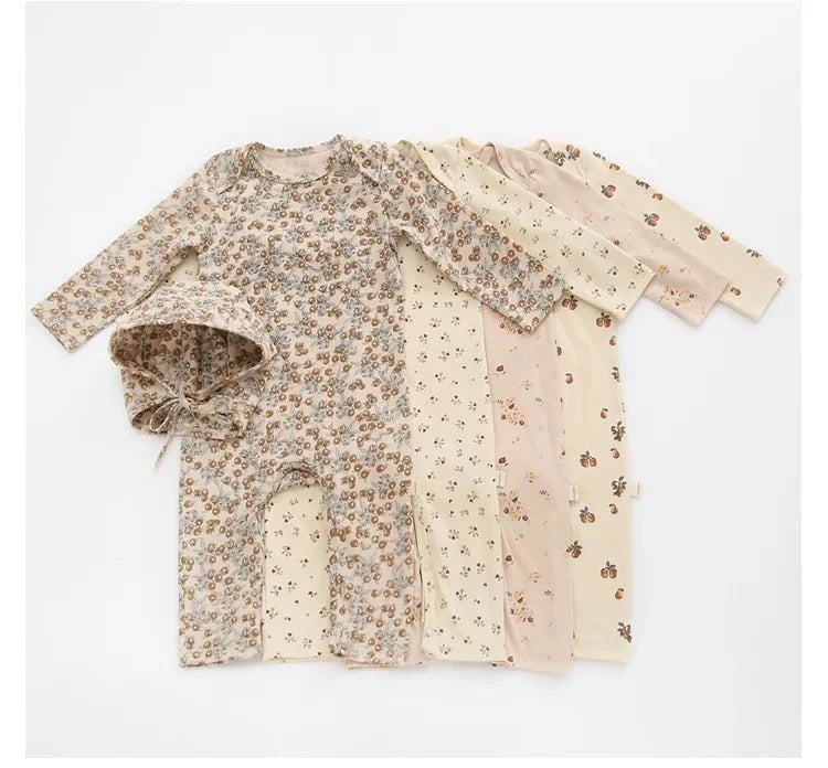 Giggles And Grab New fall baby girl floral romper "New Fall Baby Girl Floral Romper Jumpsuit Long Sleeve Outfit (Spring/Autumn)"