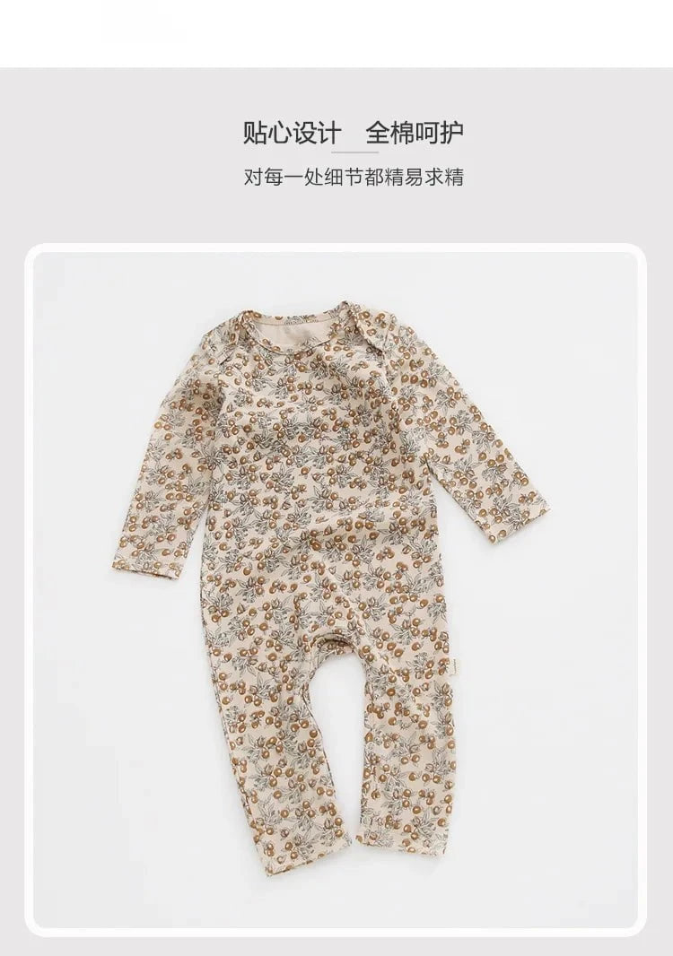 Giggles And Grab New fall baby girl floral romper "New Fall Baby Girl Floral Romper Jumpsuit Long Sleeve Outfit (Spring/Autumn)"