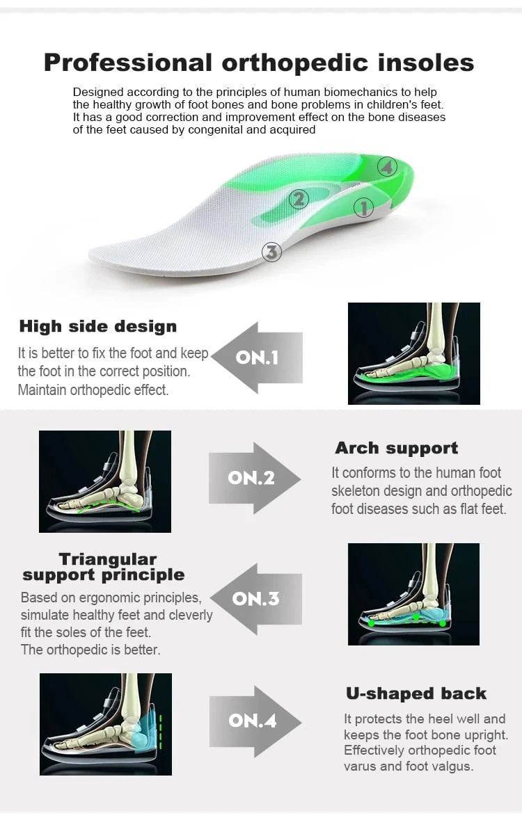 OrOthopedic Kids Shoes – Princepard Autumn Sports Sneakers with Arch Support & Corrective Insoles” - Giggles And Grab