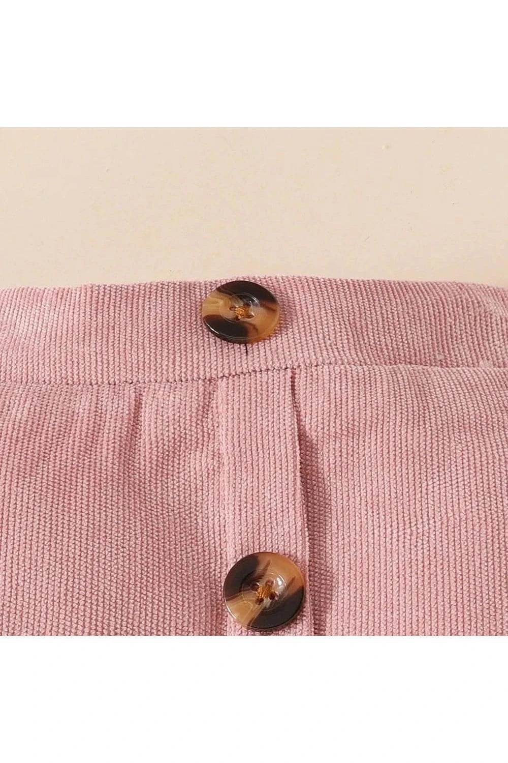 Spring & Autumn Baby Girl Clothes Set – 3-Piece Toddler Outfit with Solid Top, Elastic Waist Skirt & Beret (0-3Y) - Giggles And Grab