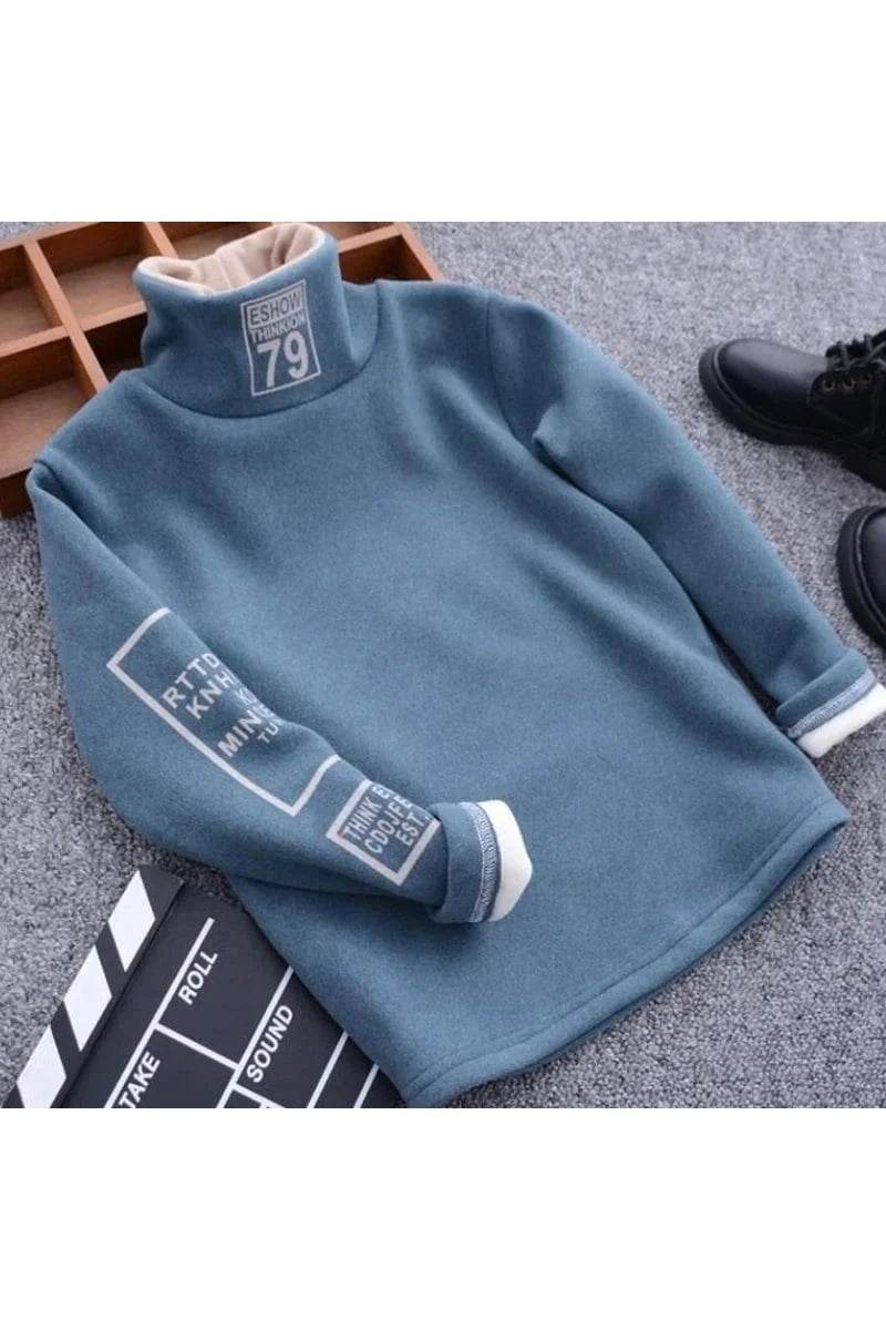 Toddler Boys Girls Sweatshirts Warm Autumn Winter Coat Sweater Baby Long Sleeve Turtleneck Outfits Tracksuit Children Clothes - Giggles And Grab