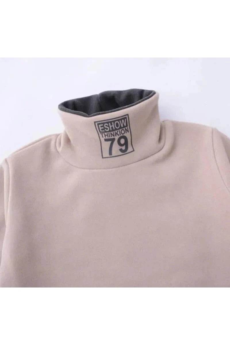 Toddler Boys Girls Sweatshirts Warm Autumn Winter Coat Sweater Baby Long Sleeve Turtleneck Outfits Tracksuit Children Clothes - Giggles And Grab