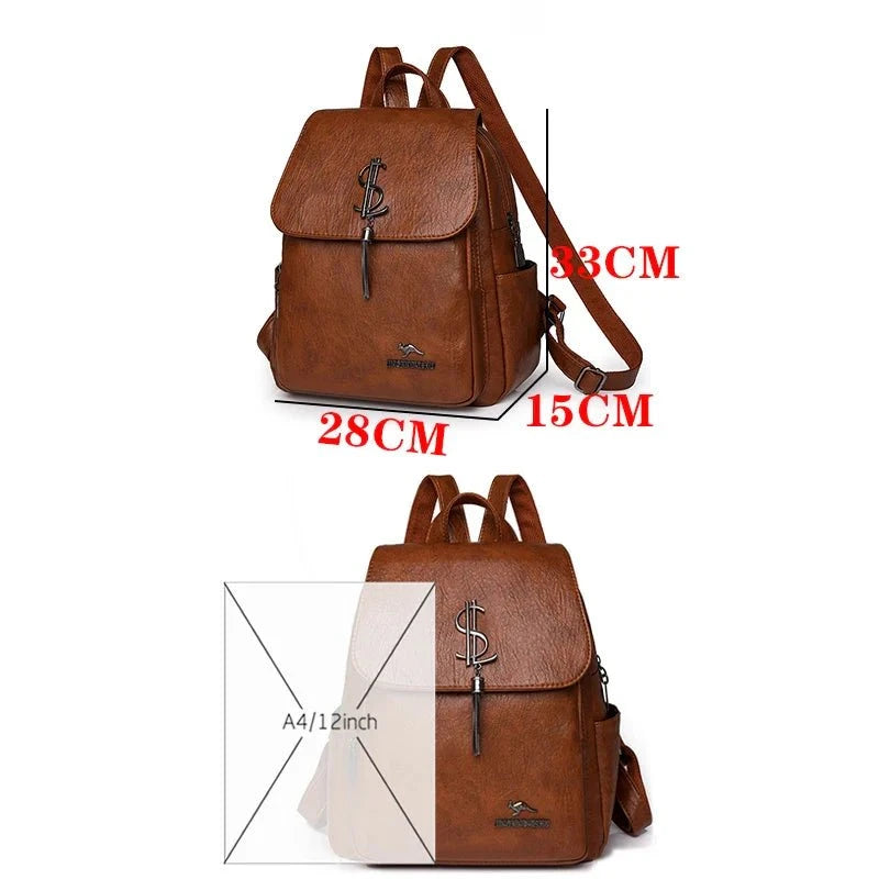 Giggles And Grab Women backpacks Fashion Women’s Soft Leather Backpack - Large Capacity Casual Travel & School Bag"