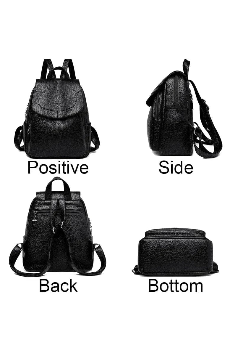 Giggles And Grab Womens Backpack High-Quality Stone Pattern Soft Leather Women’s Backpack - Large Capacity for School & Travel"