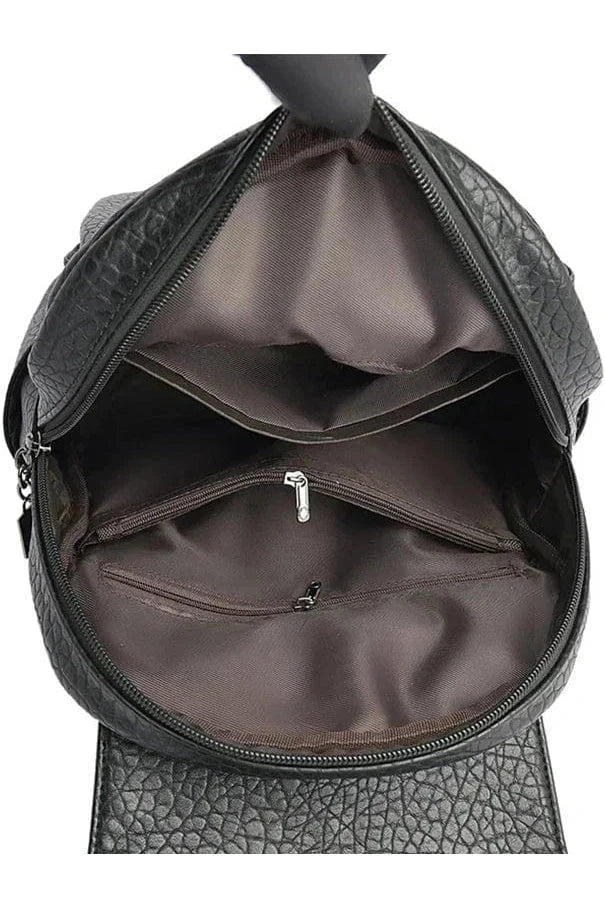 Giggles And Grab Womens Backpack High-Quality Stone Pattern Soft Leather Women’s Backpack - Large Capacity for School & Travel"