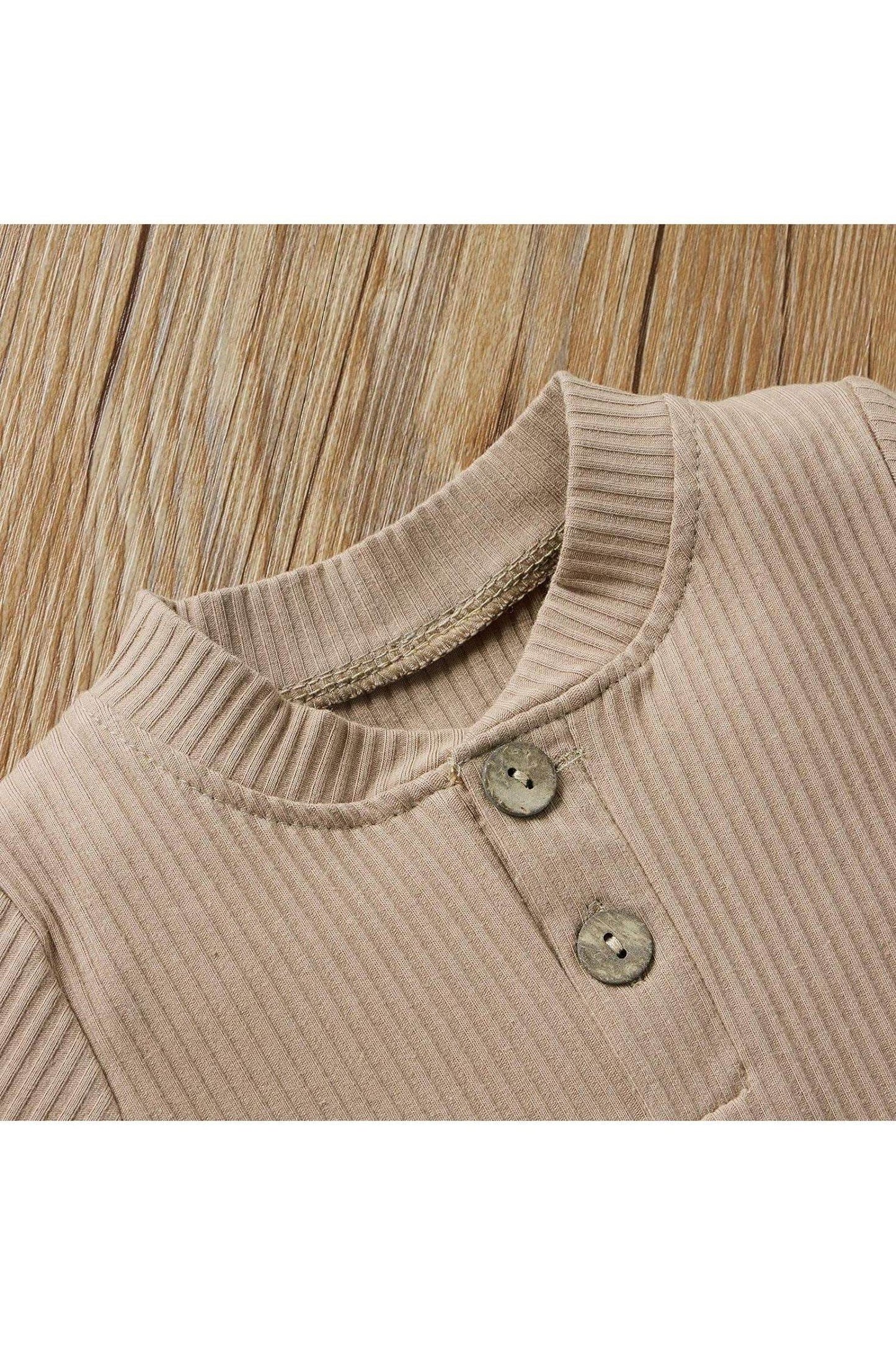 Summer Newborn Baby Boy & Girl Clothes Set – Ribbed Cotton 2-Piece Unisex Outfit with Button Top & Shorts - Giggles And Grab