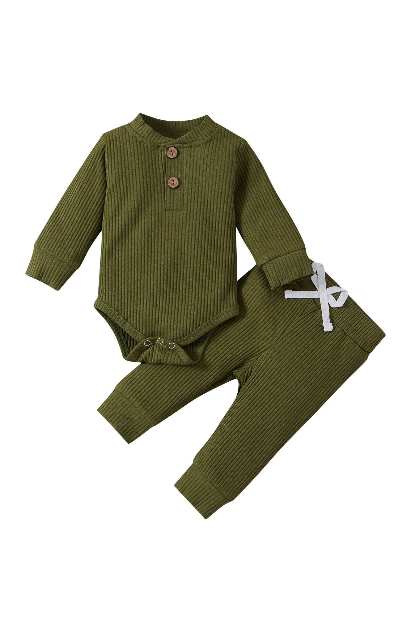 Gigglesandgrab Boys & Girls 2pc knit wear Army Green / 0-3M Boys & Girls 2-Piece Knitwear Set - Cozy and Stylish"