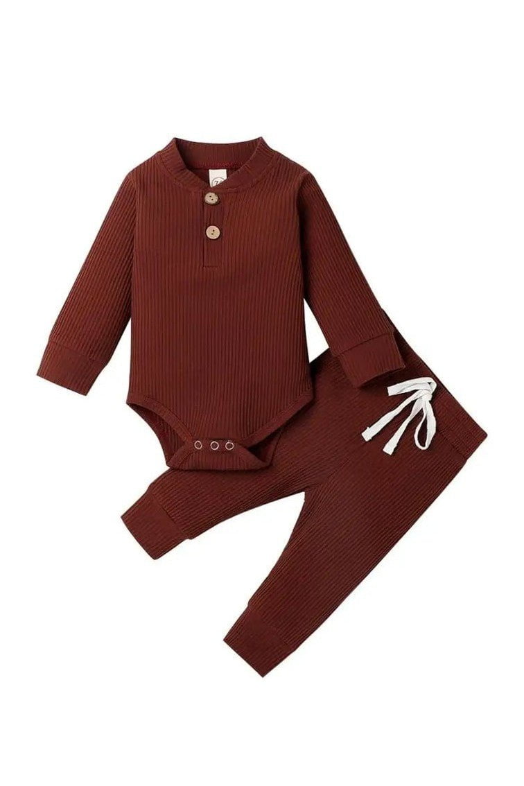 Gigglesandgrab Boys & Girls 2pc knit wear Brown / 0-3M Boys & Girls 2-Piece Knitwear Set - Cozy and Stylish"