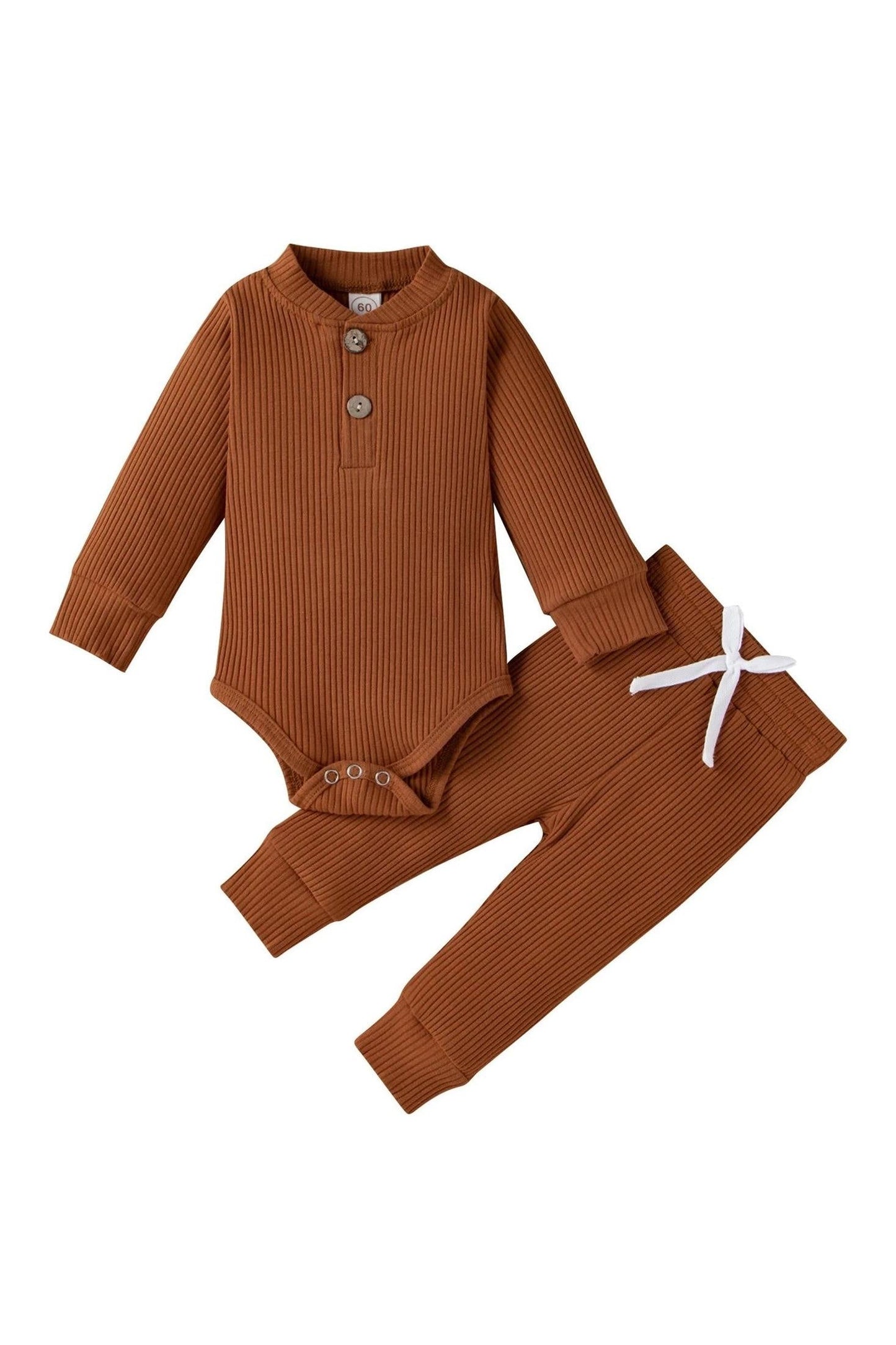 Gigglesandgrab Boys & Girls 2pc knit wear Caramel / 0-3M Boys & Girls 2-Piece Knitwear Set - Cozy and Stylish"