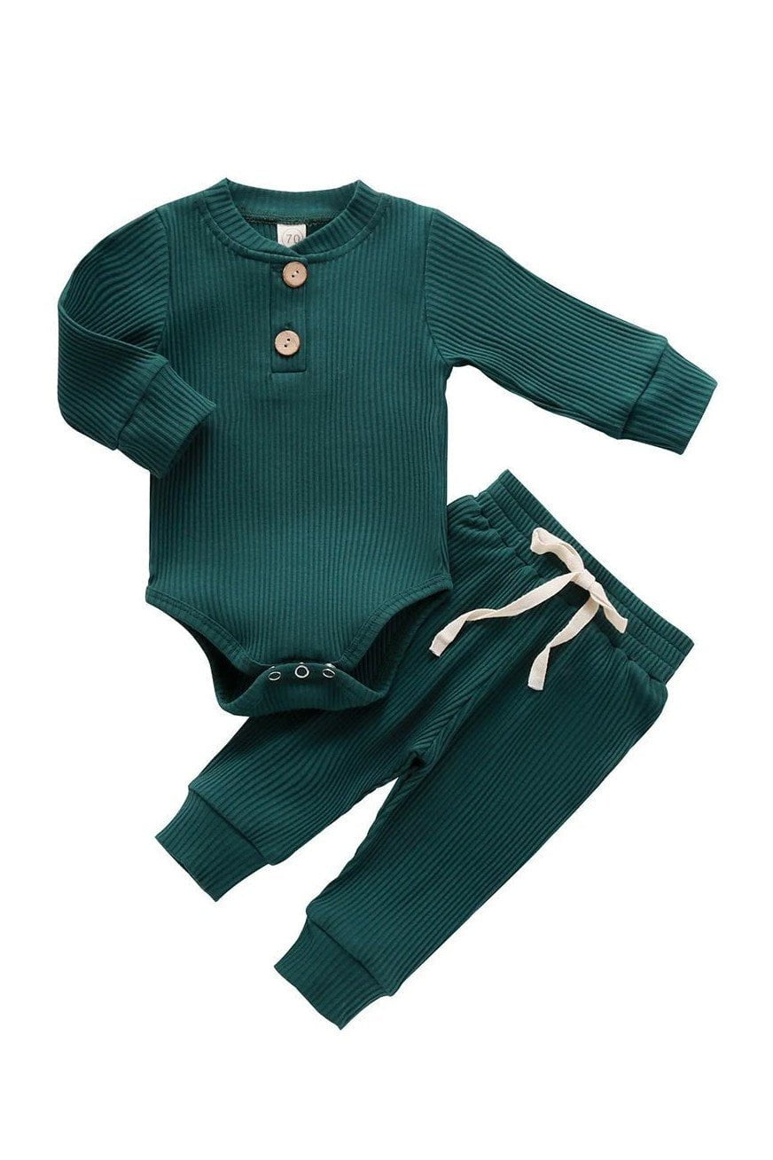 Gigglesandgrab Boys & Girls 2pc knit wear Green / 0-3M Boys & Girls 2-Piece Knitwear Set - Cozy and Stylish"