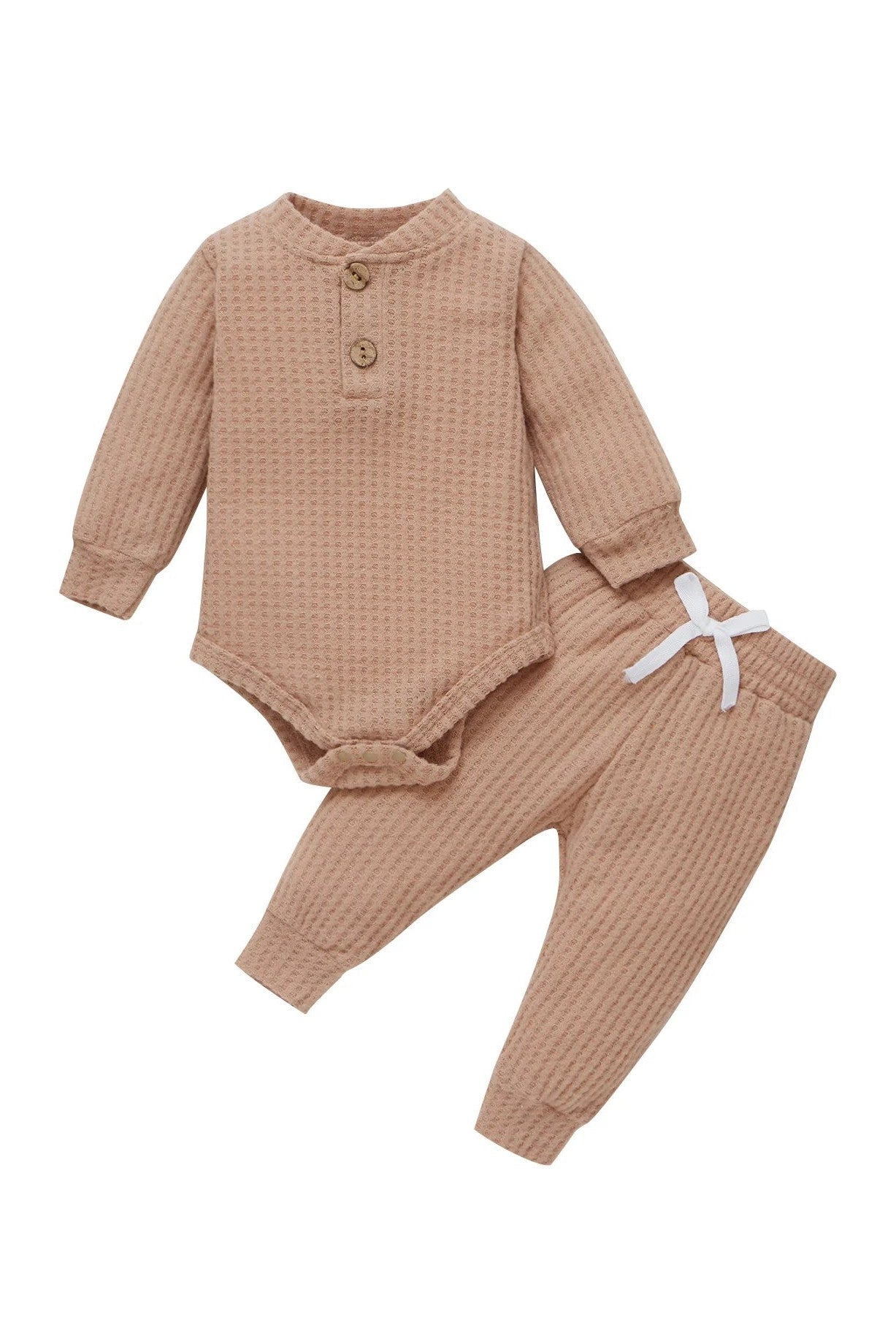 Gigglesandgrab Boys & Girls 2pc knit wear Plaid Khaki / 18M Boys & Girls 2-Piece Knitwear Set - Cozy and Stylish"