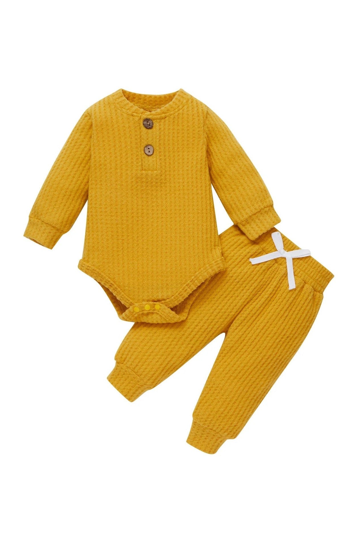 Gigglesandgrab Boys & Girls 2pc knit wear Plaid Yellow / 18M Boys & Girls 2-Piece Knitwear Set - Cozy and Stylish"