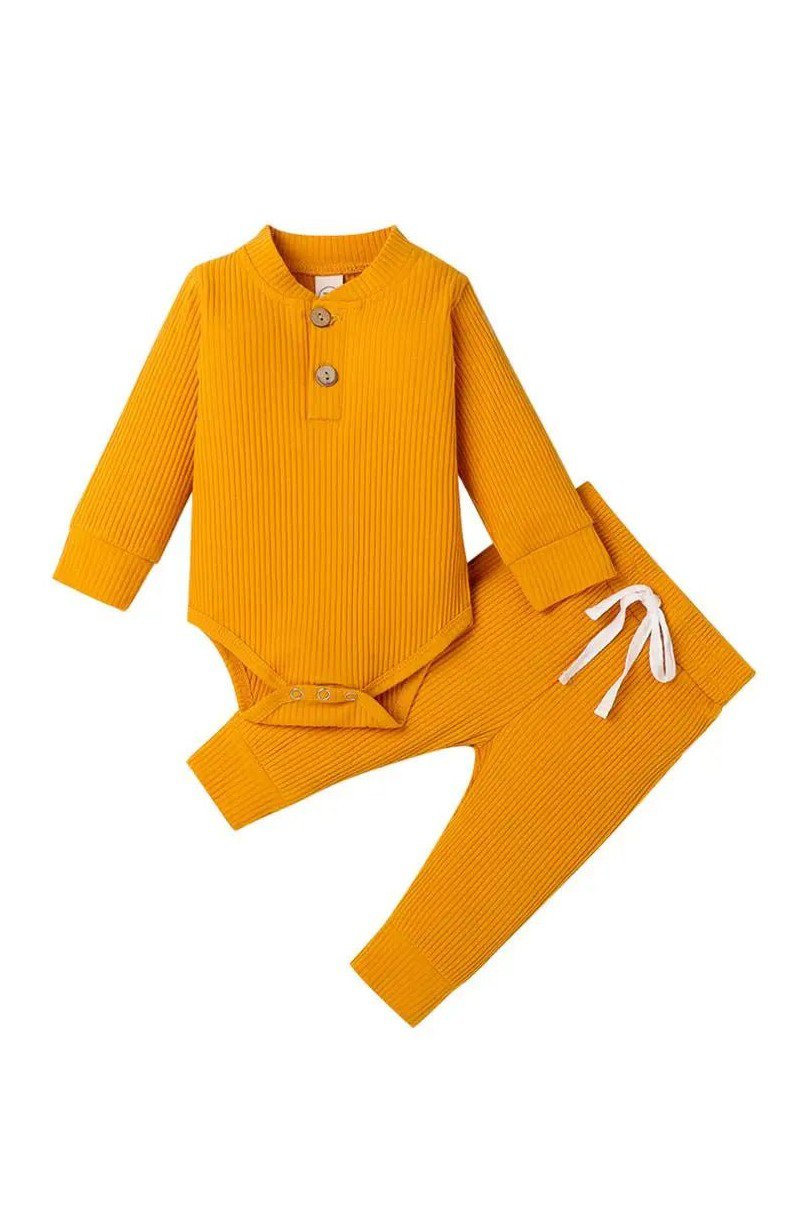 Gigglesandgrab Boys & Girls 2pc knit wear Yellow / 0-3M Boys & Girls 2-Piece Knitwear Set - Cozy and Stylish"