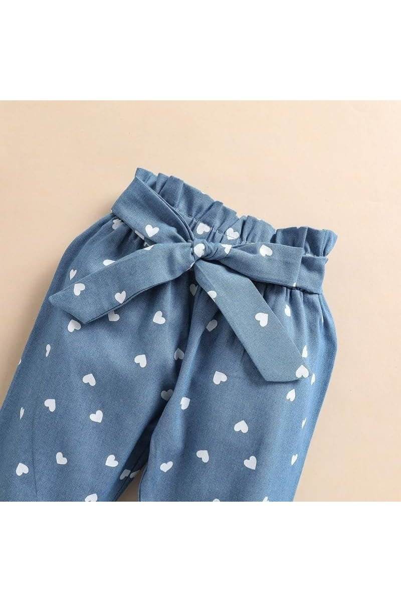 Newborn Baby Girl Ribbed Ruffled Romper, Floral Pants, and Headband – 3-Piece Summer Outfit Set - Giggles And Grab