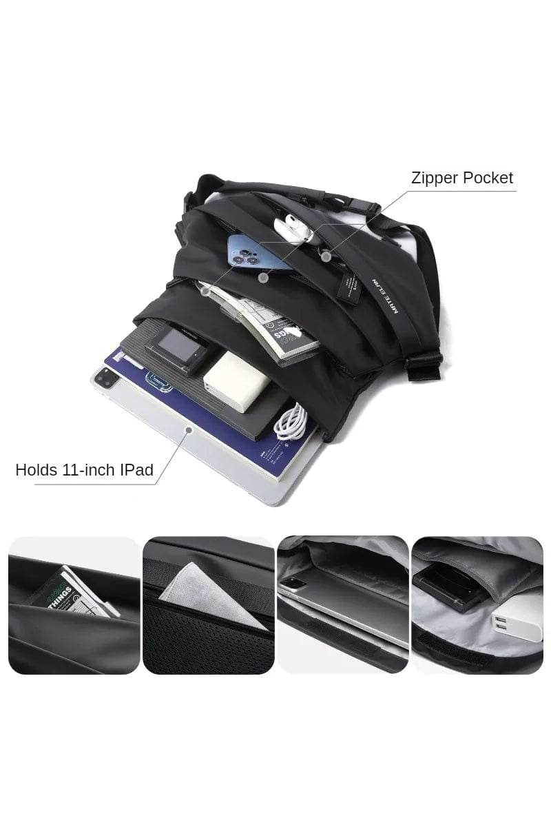 Premium Crossbody Bag with Magnetic Buckle – Fashion Waterproof Sling Shoulder Bag for Men - Giggles And Grab