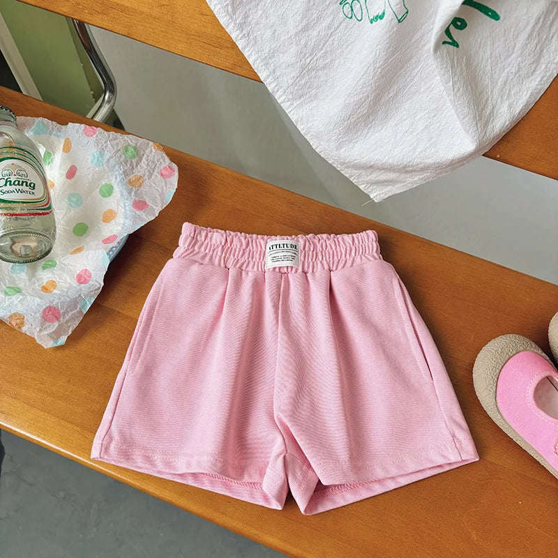 2-10T Summer Cotton Infant Boy Girl Shorts Toddler Kids Baby Clothes Casual Plain Loose Children's Shorts Outfit