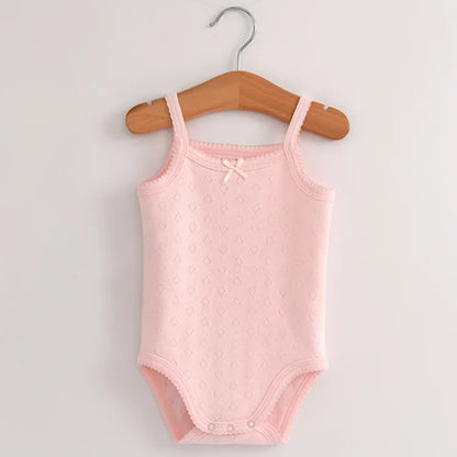 Baby One-Pieces Bodysuits for Newborn Girls, Cotton Sleeveless Rompers, Toddler Summer Playsuits, White Clothes Outfit 2023"