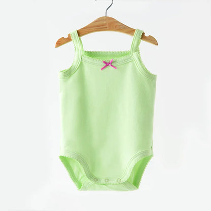 Baby One-Pieces Bodysuits for Newborn Girls, Cotton Sleeveless Rompers, Toddler Summer Playsuits, White Clothes Outfit 2023"