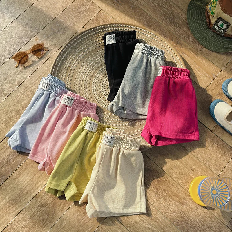 2-10T Summer Cotton Infant Boy Girl Shorts Toddler Kids Baby Clothes Casual Plain Loose Children's Shorts Outfit