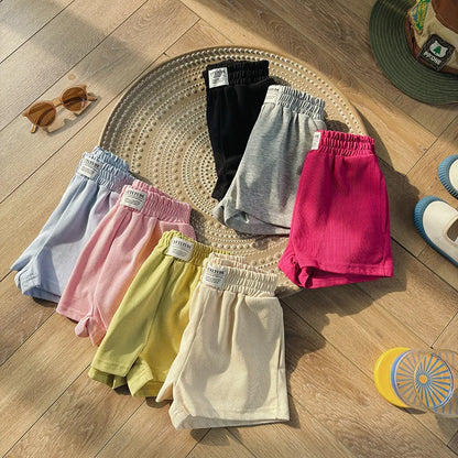 2-10T Summer Cotton Infant Boy Girl Shorts Toddler Kids Baby Clothes Casual Plain Loose Children's Shorts Outfit