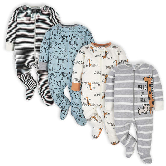 Gerber Baby Boys' 4-Pack Sleep 'N Play - 0-3 Months"