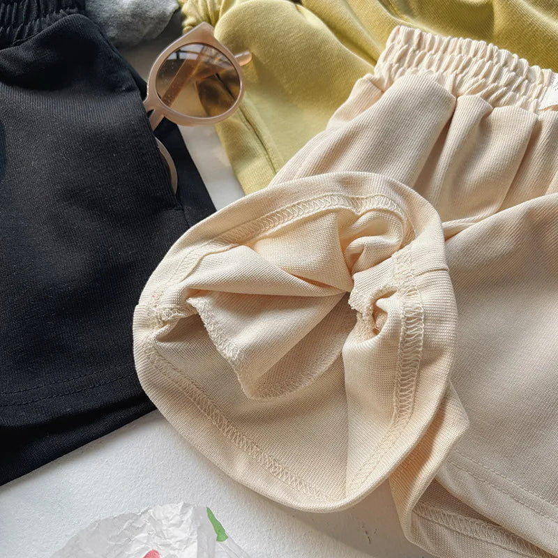 2-10T Summer Cotton Infant Boy Girl Shorts Toddler Kids Baby Clothes Casual Plain Loose Children's Shorts Outfit