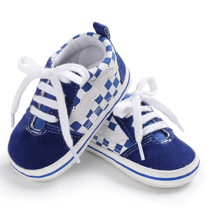 "VALEN SINA Fashion Casual Baby First Walkers – Newborn Kid Canvas Sneakers, Soft Sole Crib Shoes for Baby Boy & Girl, Prewalkers"
