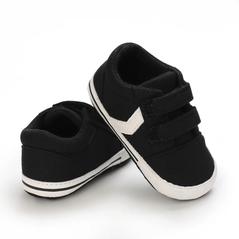 "VALEN SINA Fashion Casual Baby First Walkers – Newborn Kid Canvas Sneakers, Soft Sole Crib Shoes for Baby Boy & Girl, Prewalkers"