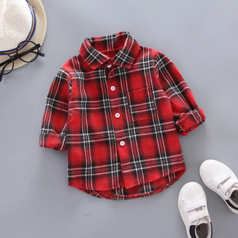 DIIMUU Spring Autumn Kids Baby Clothes - Cotton Shirt for Toddler Boys & Girls, Infant Tee Blouse for Children (1-5 Years)