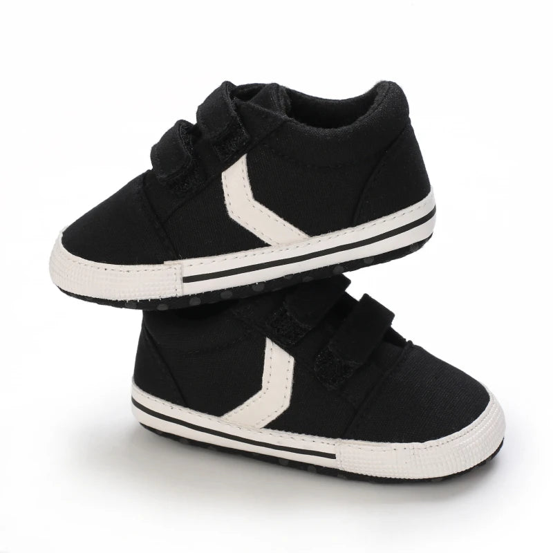 "VALEN SINA Fashion Casual Baby First Walkers – Newborn Kid Canvas Sneakers, Soft Sole Crib Shoes for Baby Boy & Girl, Prewalkers"