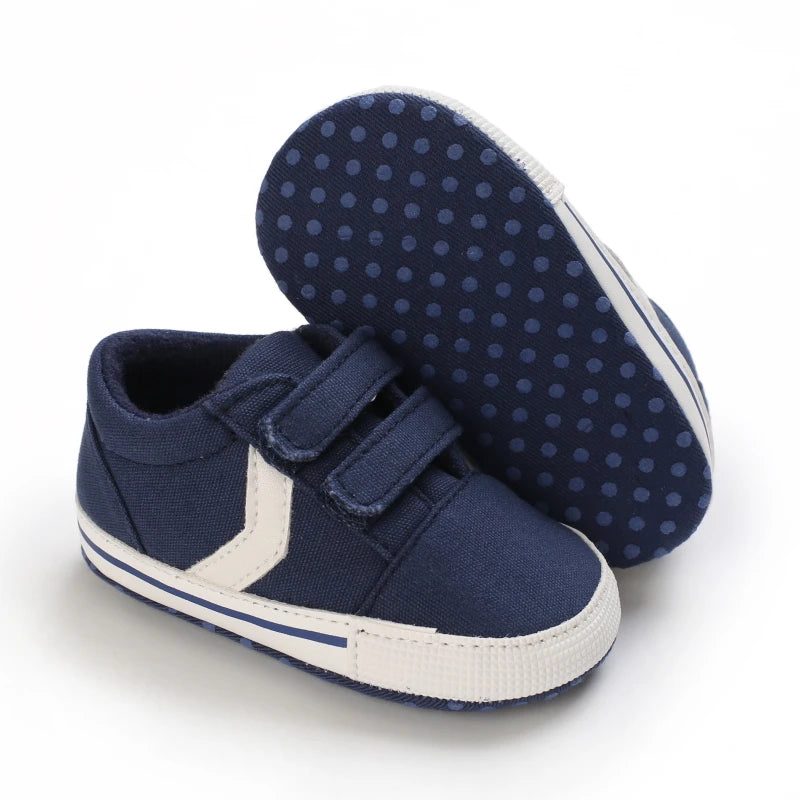 "VALEN SINA Fashion Casual Baby First Walkers – Newborn Kid Canvas Sneakers, Soft Sole Crib Shoes for Baby Boy & Girl, Prewalkers"