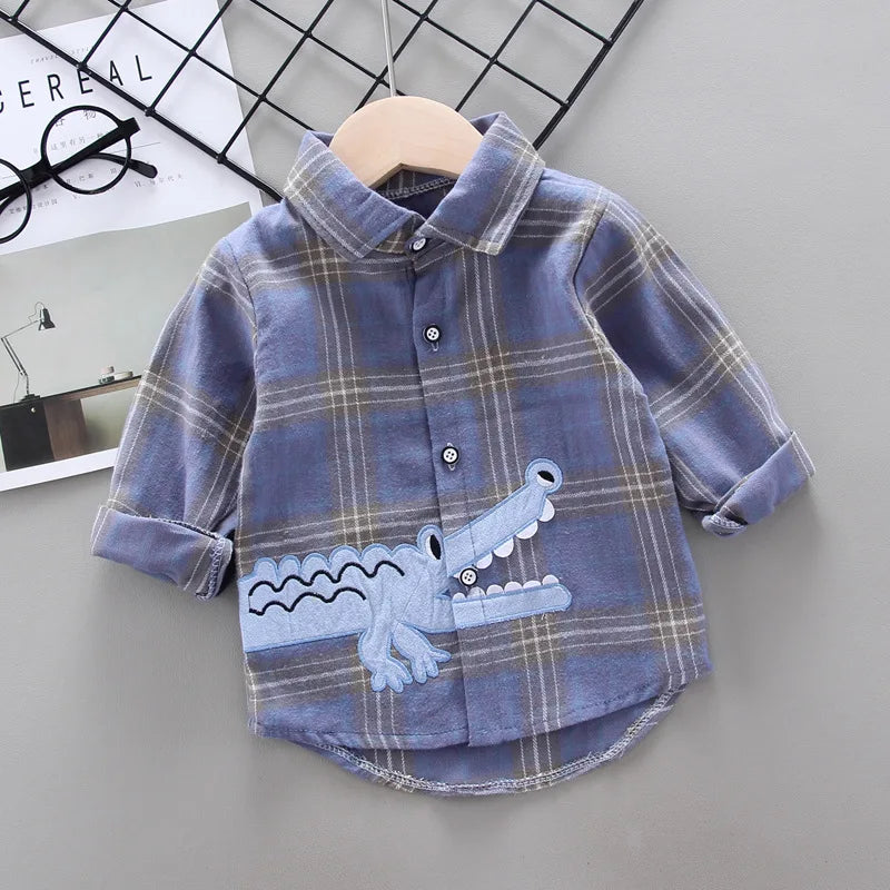 DIIMUU Spring Autumn Kids Baby Clothes - Cotton Shirt for Toddler Boys & Girls, Infant Tee Blouse for Children (1-5 Years)