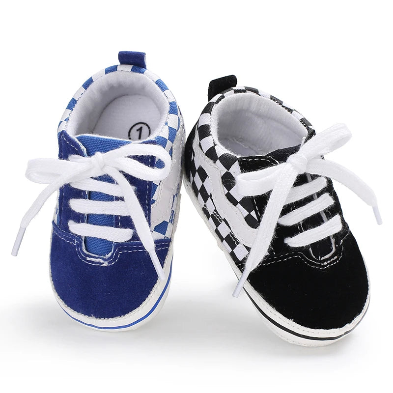"VALEN SINA Fashion Casual Baby First Walkers – Newborn Kid Canvas Sneakers, Soft Sole Crib Shoes for Baby Boy & Girl, Prewalkers"