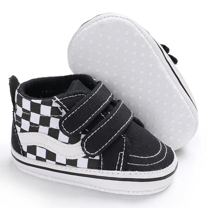 "VALEN SINA Fashion Casual Baby First Walkers – Newborn Kid Canvas Sneakers, Soft Sole Crib Shoes for Baby Boy & Girl, Prewalkers"