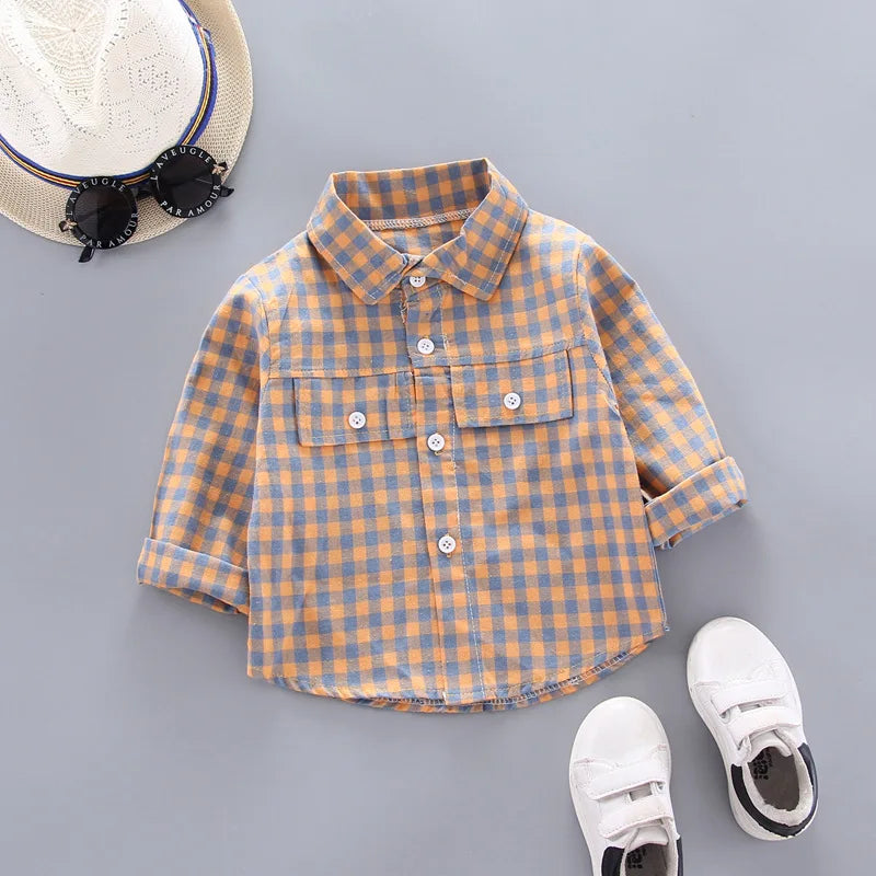 DIIMUU Spring Autumn Kids Baby Clothes - Cotton Shirt for Toddler Boys & Girls, Infant Tee Blouse for Children (1-5 Years)