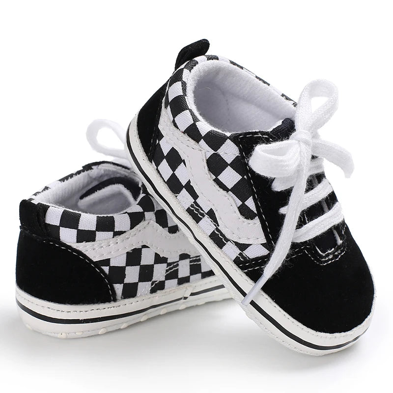 "VALEN SINA Fashion Casual Baby First Walkers – Newborn Kid Canvas Sneakers, Soft Sole Crib Shoes for Baby Boy & Girl, Prewalkers"