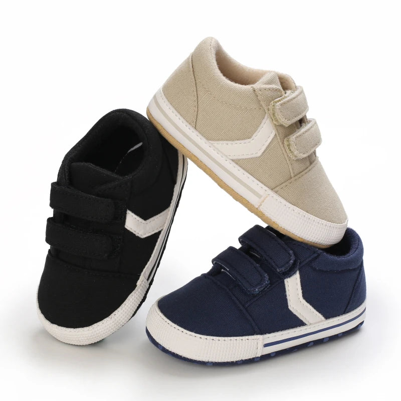 "VALEN SINA Fashion Casual Baby First Walkers – Newborn Kid Canvas Sneakers, Soft Sole Crib Shoes for Baby Boy & Girl, Prewalkers"