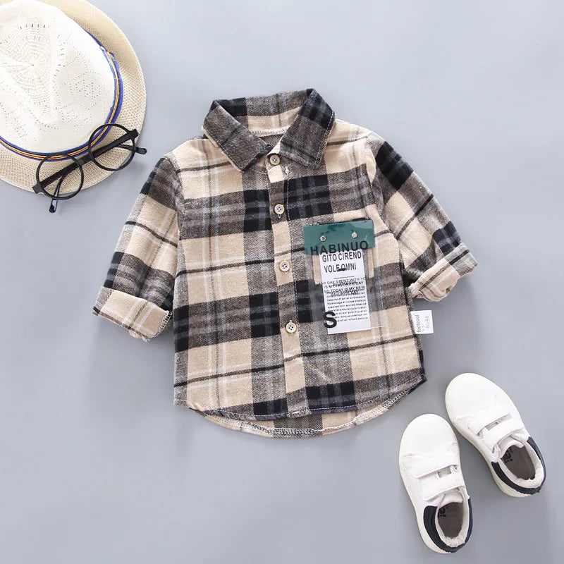 DIIMUU Spring Autumn Kids Baby Clothes - Cotton Shirt for Toddler Boys & Girls, Infant Tee Blouse for Children (1-5 Years)