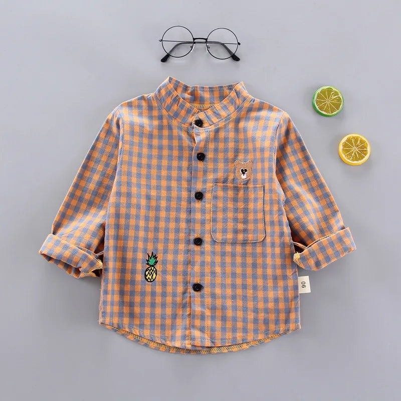 DIIMUU Spring Autumn Kids Baby Clothes - Cotton Shirt for Toddler Boys & Girls, Infant Tee Blouse for Children (1-5 Years)